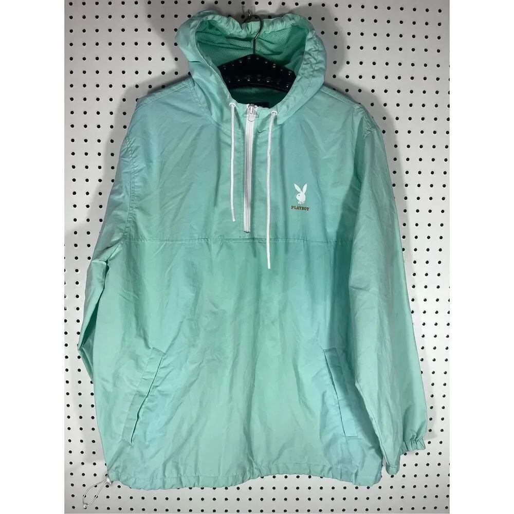Playboy PacSun pullover windbreaker jacket size L